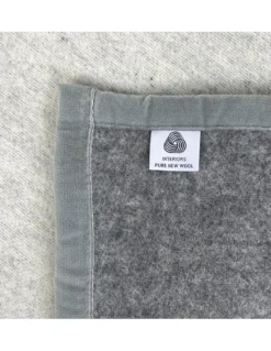 COPERTA BICOLOR in vera pura LANA vergine morbida e calda GRIGIO Melange