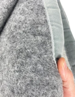 COPERTA BICOLOR in vera pura LANA vergine morbida e calda GRIGIO Melange