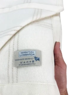 Coperta Estiva Adelaide in Lana Merino e Kashmir – Leggera, Traspirante, Antipilling – Made in Italy, Mezza Stagione