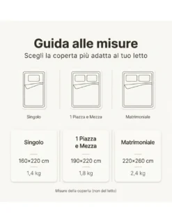 Coperta in Lana Estiva Maia - Pura Lana Vergine - Leggera e Traspirante - Antipilling - Made in Italy
