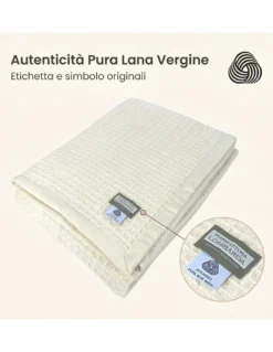 Coperta in Lana Estiva Maia - Pura Lana Vergine - Leggera e Traspirante - Antipilling - Made in Italy