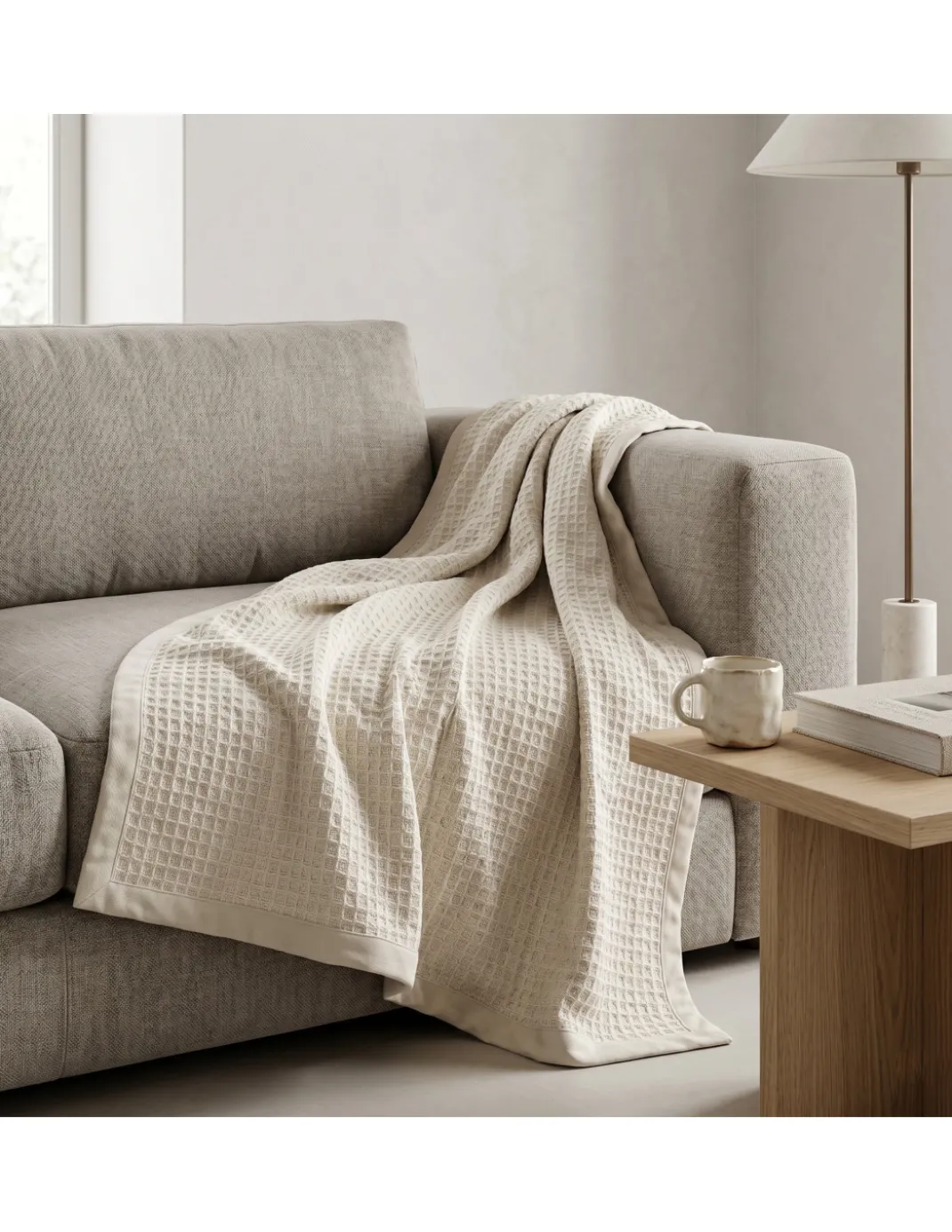 Coperta in Lana Estiva Maia - Pura Lana Vergine - Leggera e Traspirante - Antipilling - Made in Italy