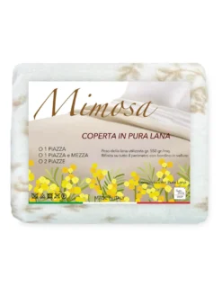 COPERTA Invernale IN PURA LANA MIMOSA-ANIROS Made in Italy