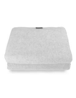 COPERTA ISLANDA in vera pura LANA vergine morbida e calda BEIGE Melange