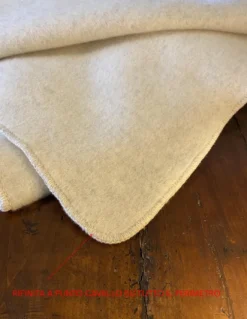 COPERTA ISLANDA in vera pura LANA vergine morbida e calda GRIGIO Melange