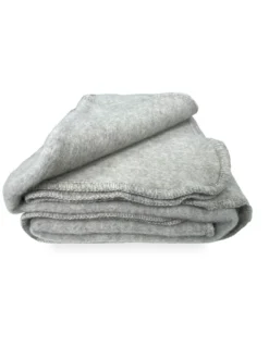 COPERTA ISLANDA in vera pura LANA vergine morbida e calda GRIGIO Melange