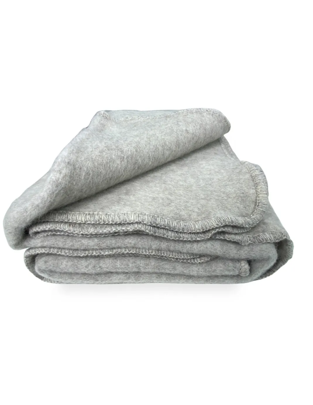 COPERTA ISLANDA in vera pura LANA vergine morbida e calda GRIGIO Melange