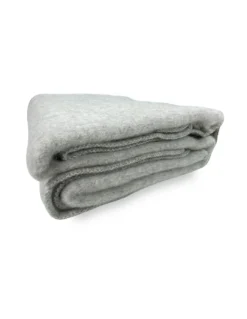 COPERTA ISLANDA in vera pura LANA vergine morbida e calda GRIGIO Melange