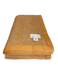 COPERTA leggera PRIMAVERILE NANTES estiva IN LANA MERINO FINE matrimoniale 2 PIAZZE beige