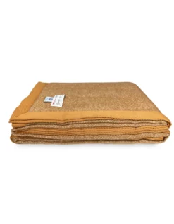 COPERTA leggera PRIMAVERILE NANTES estiva IN LANA MERINO FINE matrimoniale 2 PIAZZE beige
