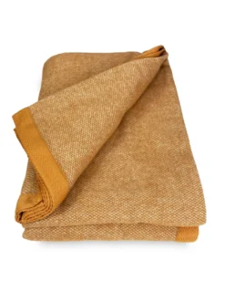 COPERTA leggera PRIMAVERILE NANTES estiva IN LANA MERINO FINE matrimoniale 2 PIAZZE beige