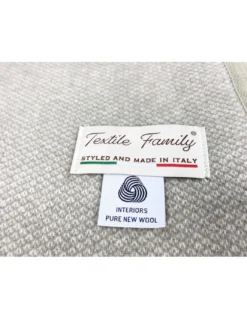 COPERTA leggera PRIMAVERILE NANTES estiva IN LANA MERINO FINE matrimoniale 2 PIAZZE tortora