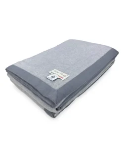 COPERTA leggera PRIMAVERILE NANTES estiva IN LANA MERINO FINE matrimoniale 2 PIAZZE grigio