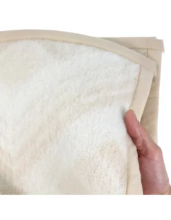 COPERTA SQUARE Bambini in vera Pura LANA da LETTINO morbida e Calda colore Naturale