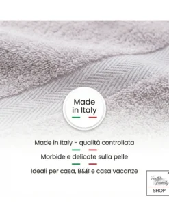 Coppia Asciugamani Viso e Ospite Oro - Spugna 100% Cotone 450 g/m² Made in Italy