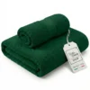 Coppia Asciugamani Viso e Ospite Verdone - Spugna 100% Cotone 450 g/m² Made in Italy
