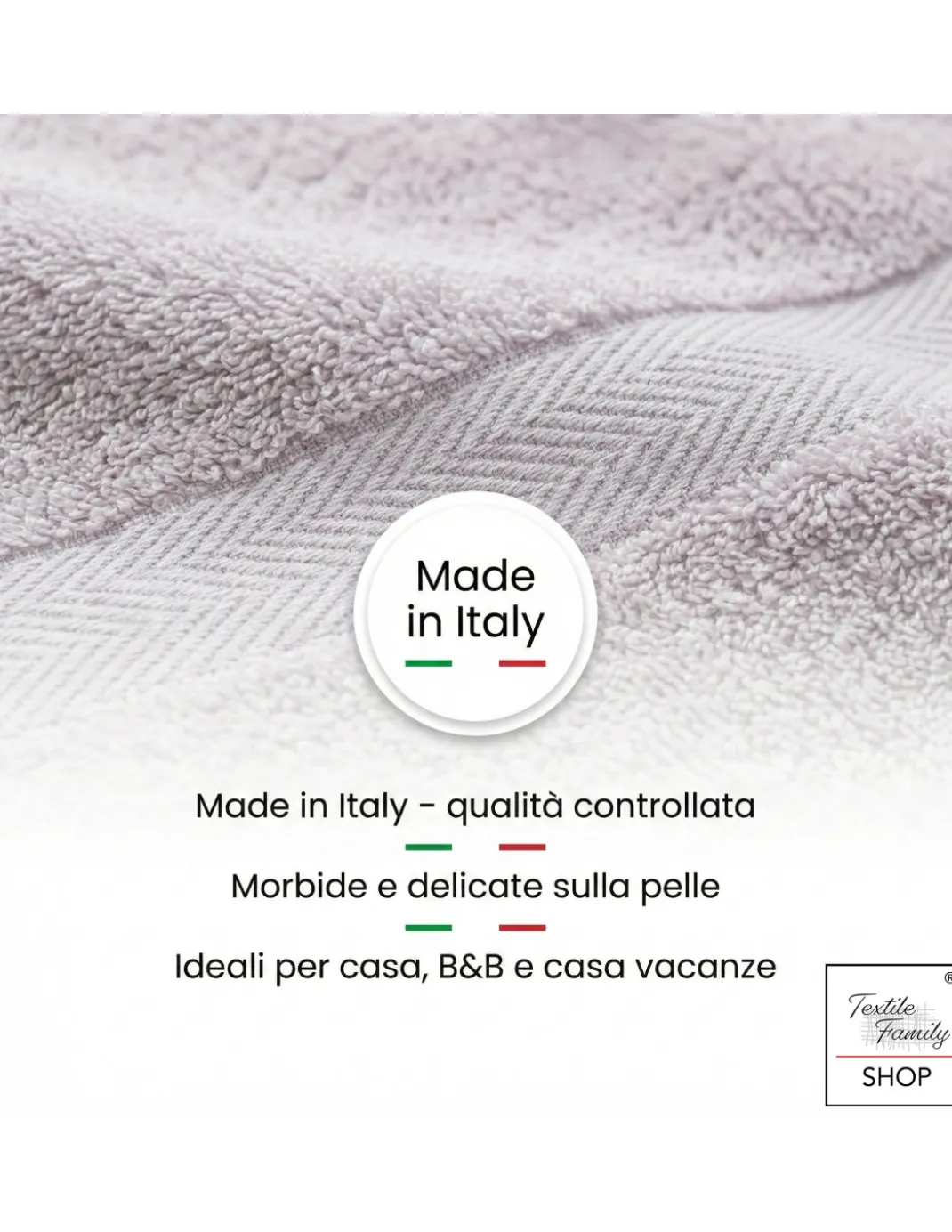 Coppia Asciugamani Viso e Ospite Verdone - Spugna 100% Cotone 450 g/m² Made in Italy