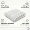 Coppia Asciugamani Viso e Ospite Grisaglia - Spugna 100% Cotone 450 g/m² Made in Italy