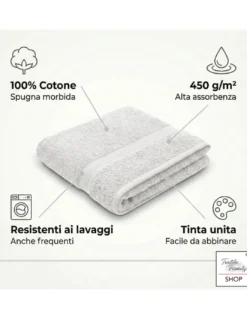 Coppia Asciugamani Viso e Ospite Fragola - Spugna 100% Cotone 450 g/m² Made in Italy