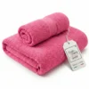 Coppia Asciugamani Viso e Ospite Fuxia - Spugna 100% Cotone 450 g/m² Made in Italy