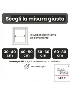 Coppia astine a pressione per tenda a vetro in ottone nichelato argento Tex, regolabili con ventose, Ø7/8 mm, Made in Italy