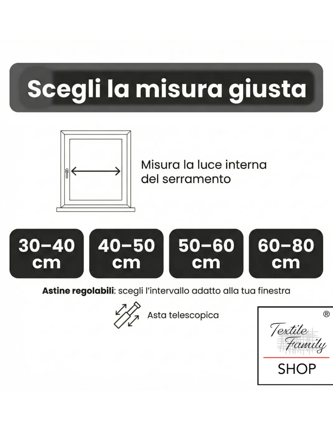 Coppia astine a pressione per tenda a vetro in ottone nichelato argento Tex, regolabili con ventose, Ø7/8 mm, Made in Italy