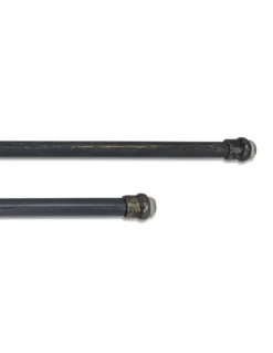 COPPIA ASTINE nero oro DOPPIA FUNZIONE MOLLA regolabili CM. 70 - 100 Per tenda a vetro