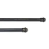 COPPIA ASTINE nero-oro DOPPIA FUNZIONE MOLLA regolabili CM. 50-70 Per tenda a vetro