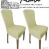 COPPIA coprisedia ELASTICIZZATO ROMA antimacchia in TINTA UNITA BEIGE