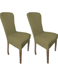 COPPIA coprisedia ELASTICIZZATO ROMA antimacchia in TINTA UNITA BEIGE TORTORA