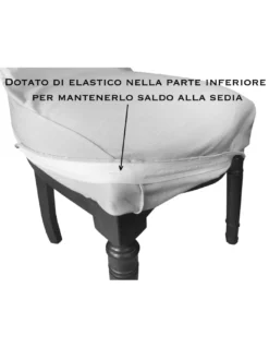 COPPIA coprisedia ELASTICIZZATO ROMA antimacchia in TINTA UNITA BIANCO