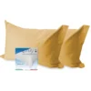 COPPIA federa per GUANCIALE STRONG tinta unita OCRA cm. 52X82