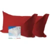 COPPIA federa per GUANCIALE STRONG tinta unita BORDEAUX cm. 52X82