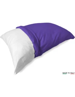 COPPIA federa per GUANCIALE STRONG tinta unita VIOLA cm. 52X82