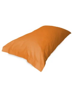 COPPIA federa per GUANCIALE STRONG tinta unita ARANCIO cm. 52X82