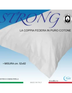 COPPIA federa per GUANCIALE STRONG tinta unita LILLA cm. 52X82