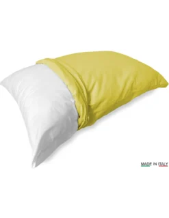 COPPIA federa per GUANCIALE STRONG tinta unita GIALLO cm. 52X82