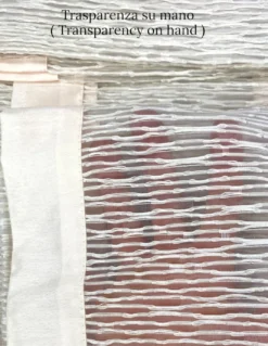 Coppia Tenda Vetro Oscar Beige – Moderna Semitrasparente in Poliestere Rigato – 2 Teli Eleganti, Lavabile, Pronta all'Uso