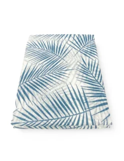 Coppia TENDINA a vetro FOGLIA STYLE BLU larga cm. 60 da Finestra e da Porta