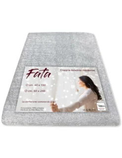 COPPIA TENDINA VETRO FATA BIANCO ORGANZA MILLE FILI
