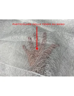 COPPIA TENDINA VETRO FATA BIANCO ORGANZA MILLE FILI