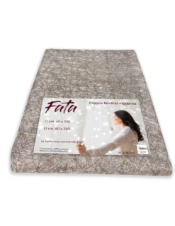 COPPIA TENDINA VETRO FATA MARRONE ORGANZA MILLE FILI
