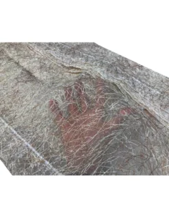 COPPIA TENDINA VETRO FATA MARRONE ORGANZA MILLE FILI
