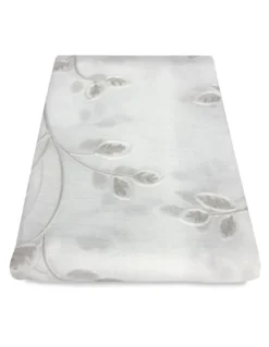 COPPIA tendina VETRO LEAF ricamata BEIGE