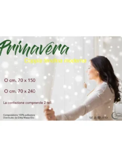 coppia TENDINA vetro PRIMAVERA ROSA