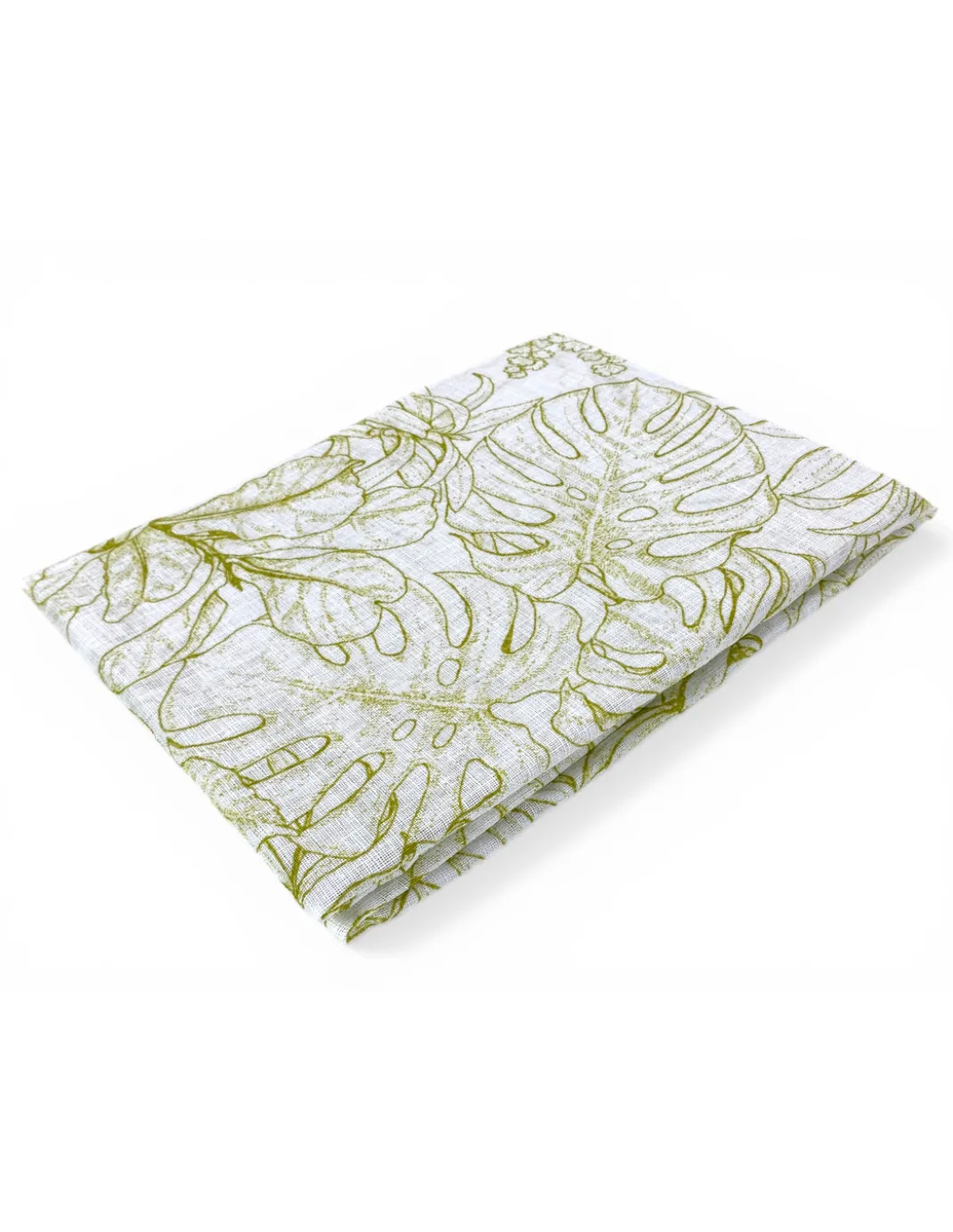 Coppia Tendine a Vetro Modern Leaf Verde Semitrasparenti in Bouclè con Tunnel per Astina – 2 Teli Made in Italy