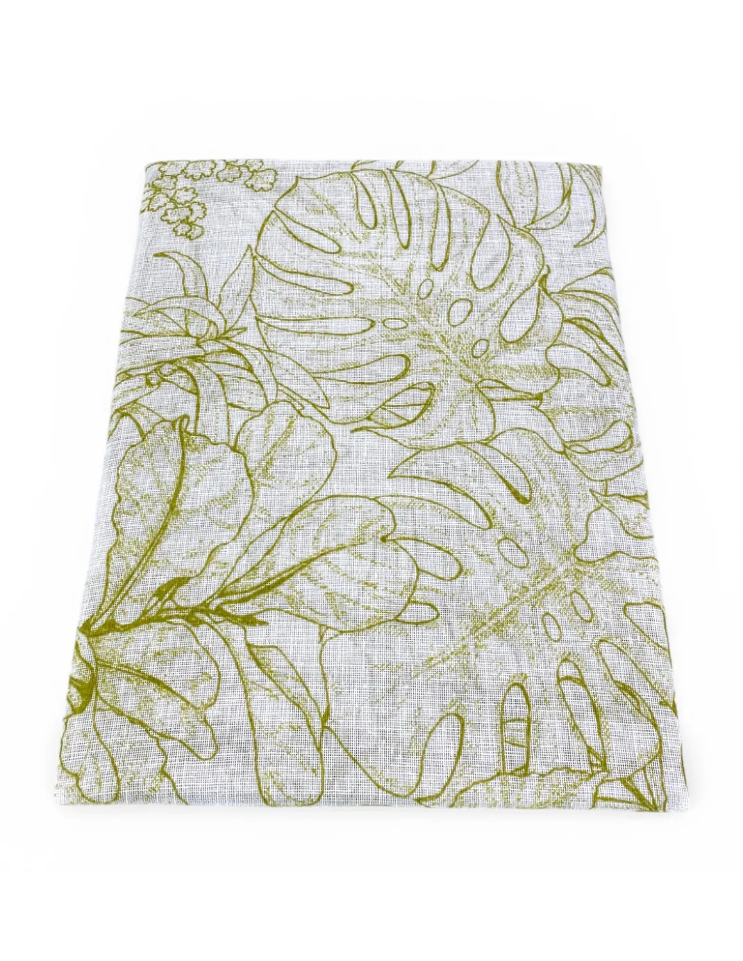 Coppia Tendine a Vetro Modern Leaf Verde Semitrasparenti in Bouclè con Tunnel per Astina – 2 Teli Made in Italy