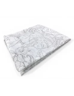 Coppia Tendine a Vetro Modern Leaf Beige Semitrasparenti in Bouclè con Tunnel per Astina – 2 Teli Made in Italy