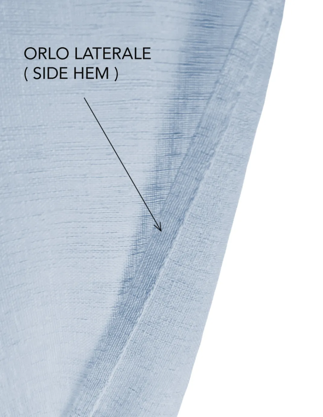 Coppia tendine vetro moderne SIMPLY Azzurro - tessuto poliestere bouclè semitrasparente, orlino tunnel
