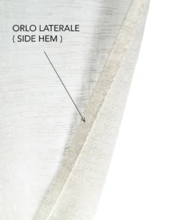 Coppia tendine vetro moderne SIMPLY Beige - tessuto poliestere bouclè semitrasparente, orlino tunnel